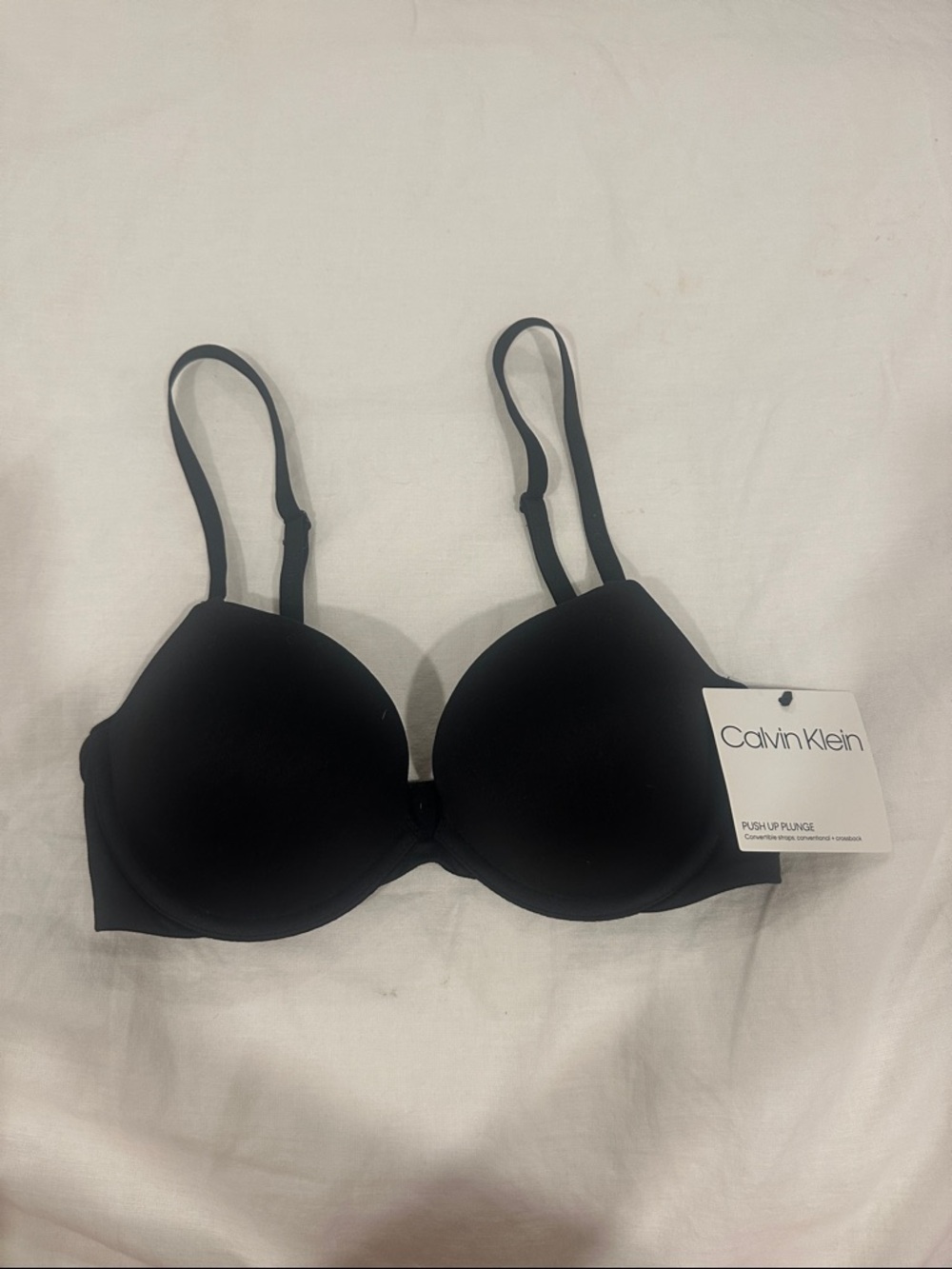 Calvin Klein Black Push-Up Plunge Bra